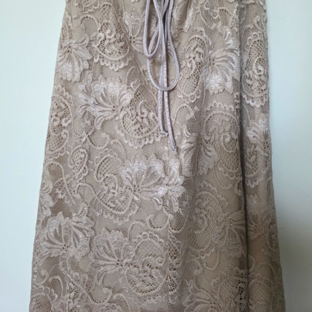 Show Me‎ Your Mumu Lace Dress in Dusty Pink Criss Cross Corset Lace Up Sz. Med - Picture 6 of 10